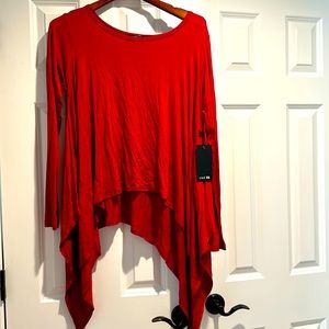 red23 women’s red long-sleeve rayon & spandex top size M
